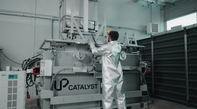 UP Catalysts expert working on scraping materials from their largest generator.